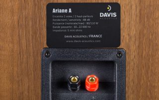 DAVIS ACOUSTICS ARIANE 1 Enceintes Bibliothèque 2 Voies 80W 88dB 55Hz-20kHz  Noir (La paire) - Audiophonics